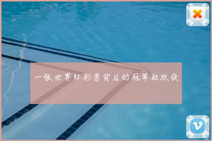 一张世界杯彩票背后的冠军狂欢夜